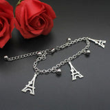 Eiffel Tower Stainless Steel Bracelet 18-23 cm
