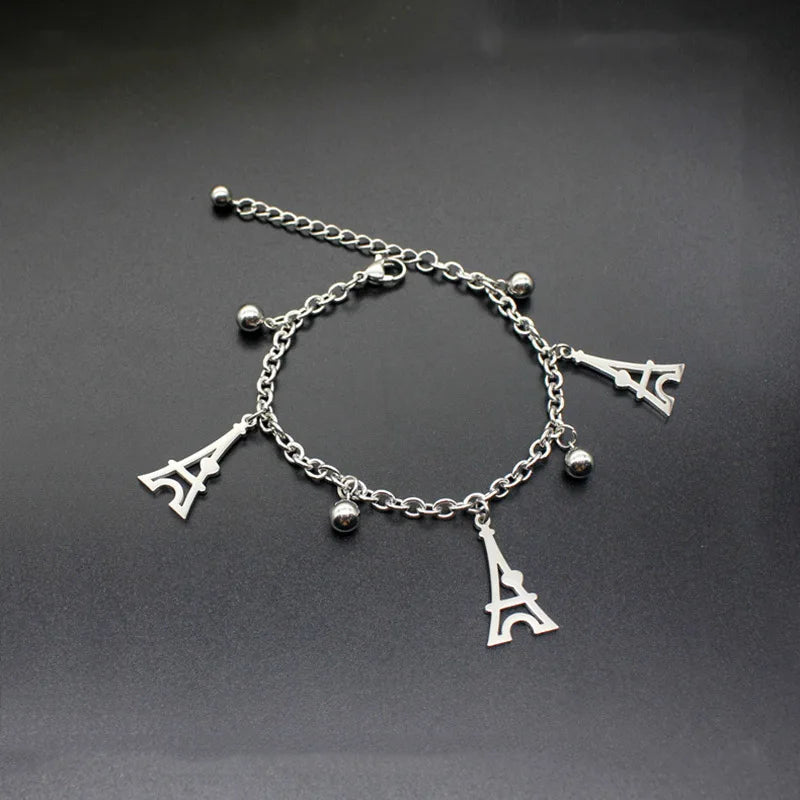 Eiffel Tower Stainless Steel Bracelet 18-23 cm