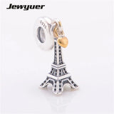 925 Sterling Silver Eiffel Tower Charm for Bracelets Necklaces DIY