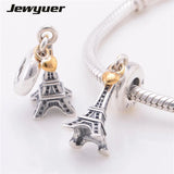 925 Sterling Silver Eiffel Tower Charm for Bracelets Necklaces DIY