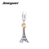 925 Sterling Silver Eiffel Tower Charm for Bracelets Necklaces DIY