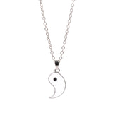 Taoism Taiji Enamel Necklace Pendant Lucky Charm Lover's Jewelry
