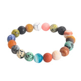 Planets Stone Beaded Bracelet for Women and Men Universe Galaxy Energy Bracelet