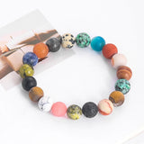 Planets Stone Beaded Bracelet for Women and Men Universe Galaxy Energy Bracelet
