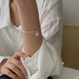 925 Sterling Silver Eight-Pointed Star Bead Bracelet For Women