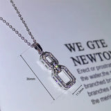 Lab Diamond cz Pendant Sterling Silver choker Wedding Necklace