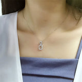 Lab Diamond cz Pendant Sterling Silver choker Wedding Necklace