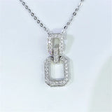 Lab Diamond cz Pendant Sterling Silver choker Wedding Necklace