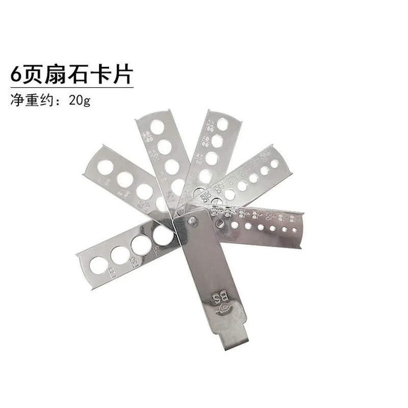 Gem Caliper Fan Stone Card Measurer Diamond Measuring Tool