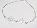 925 Sterling Silver Diamond Snake Chain Bracelet Bangle for Women