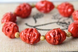 18 Arhats Cinnabar Bead Buddhism Amulet Bracelet