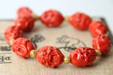 18 Arhats Cinnabar Bead Buddhism Amulet Bracelet