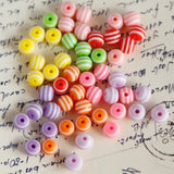 Striped Resin Beads Earrings DIY Jewelry Accessories