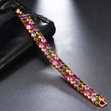 Zircon Wide Bracelet Cubic Zirconia Wedding Jewelry