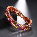 Zircon Wide Bracelet Cubic Zirconia Wedding Jewelry