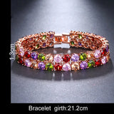 Zircon Wide Bracelet Cubic Zirconia Wedding Jewelry