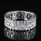 Colorful Zircon Promise Ring Bridal Engagement Jewelry