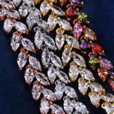 Charm Leaf Bracelet Women Cubic Zirconia Bracelets Female Wedding Jewelry