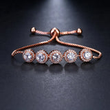 Zircon Bracelet For Women Classic Chain Adjustable Bridal Wedding Jewelry