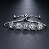 Zircon Bracelet For Women Classic Chain Adjustable Bridal Wedding Jewelry