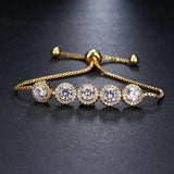Zircon Bracelet For Women Classic Chain Adjustable Bridal Wedding Jewelry
