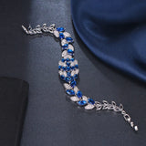 Micro Pave Zircon Bracelet for Women Red Cubic Zirconia Wedding Jewelry