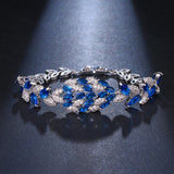 Micro Pave Zircon Bracelet for Women Red Cubic Zirconia Wedding Jewelry