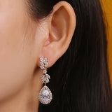 Bling Crystal Bridal Drop Earrings Wedding Jewelry