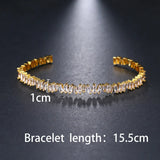 Baguette CZ Crystal Bracelet Bangle