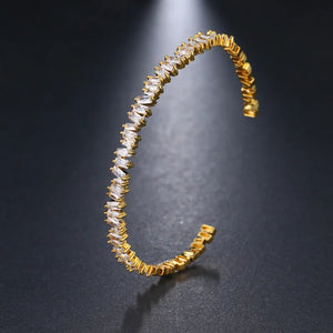 Baguette CZ Crystal Bracelet Bangle