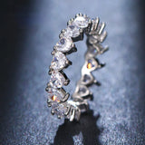Women's Vintage Geometric AAA+ Cubic Zirconia Rainbow Ring