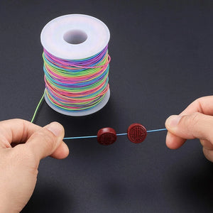 Rainbow Stretch String Cord for Bracelet Making