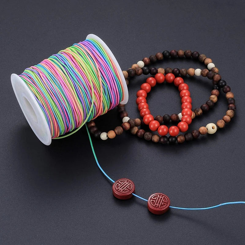 Rainbow Stretch String Cord for Bracelet Making