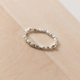 Adjustable 925 Sterling Silver Rings for Women Pearl Geometry Silver Bead Ring