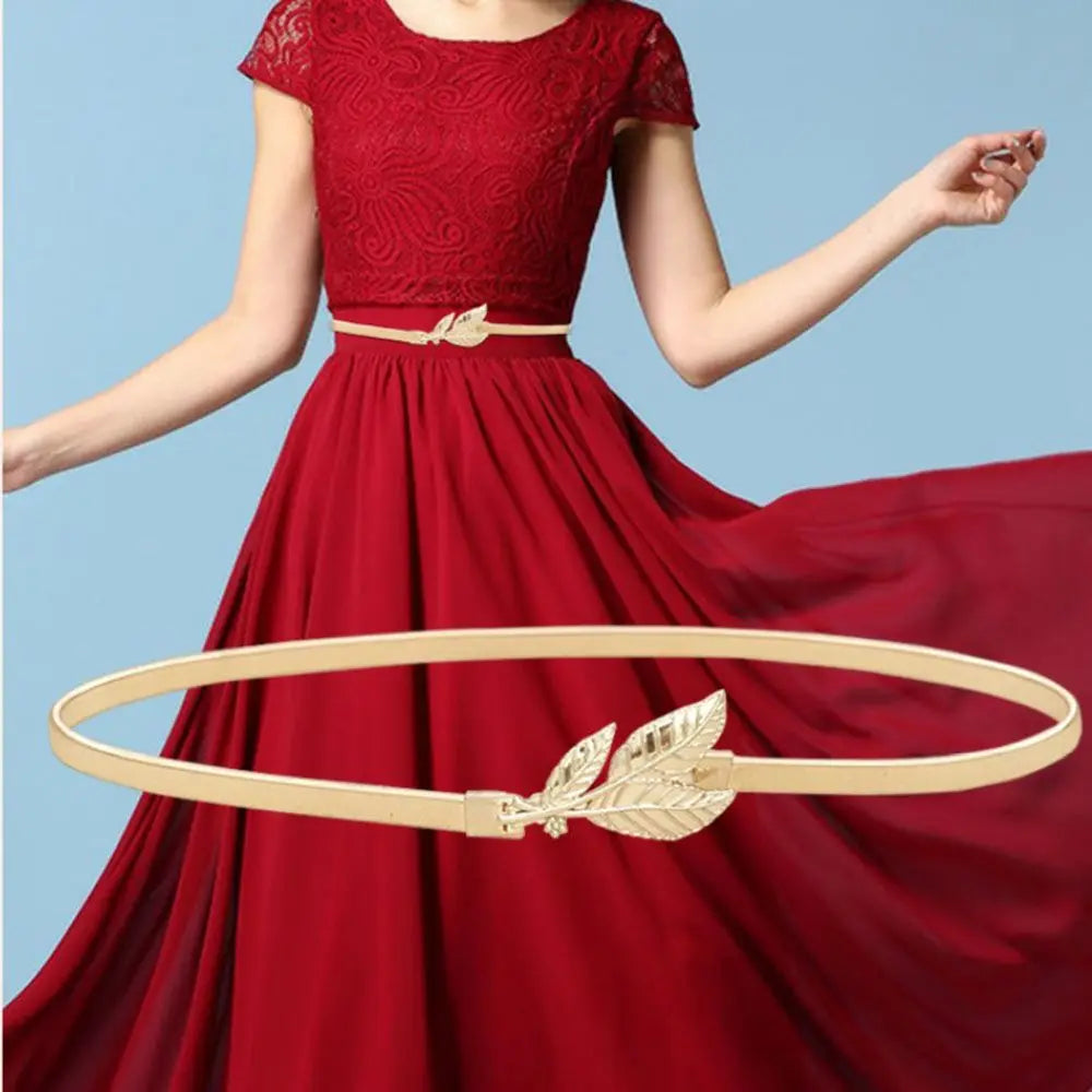Vintage Style Elastic Waist Chain with Interlock Buckle