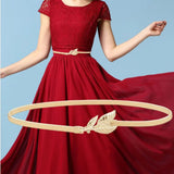 Vintage Style Elastic Waist Chain with Interlock Buckle