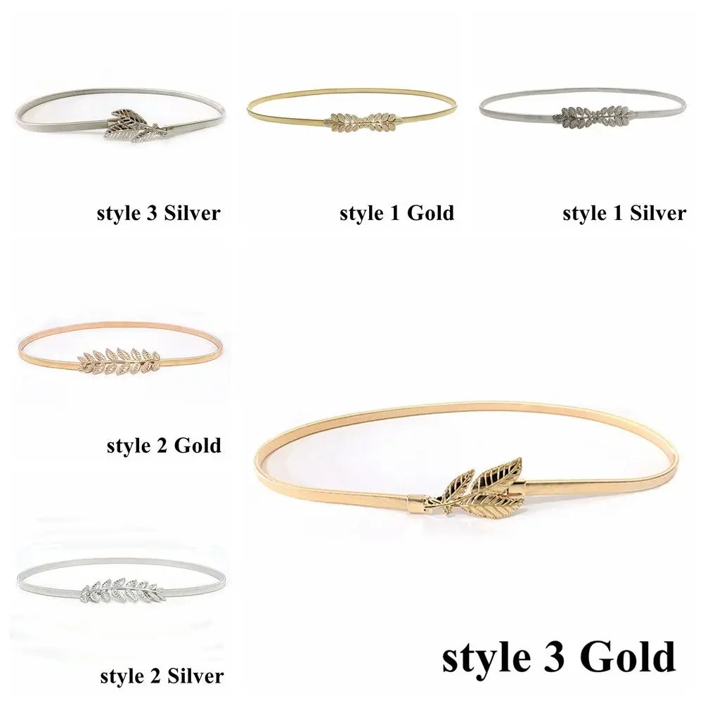 Vintage Style Elastic Waist Chain with Interlock Buckle