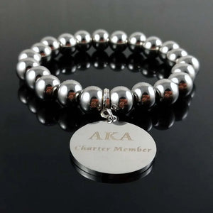 Greek Sorority Stainless Steel Letter Charm Women Jewelry