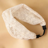Lace Flower Elastic Headband for Women Girls