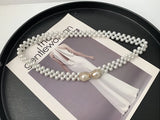 Elastic Pearl Thin Waist Chain Women's Decorative Belt