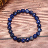 Lapis Lazuli Beads Bracelet Unisex Bangle 8mm