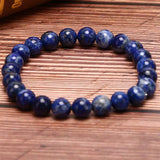 Lapis Lazuli Beads Bracelet Unisex Bangle 8mm