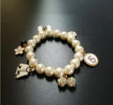 Elastic Pearl Bracelets for Women Crystal No.5