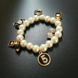 Elastic Pearl Bracelets for Women Crystal No.5