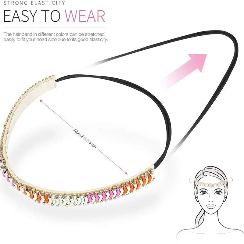 Colorful Rhinestone Headband for Women
