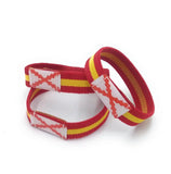 Spain Flag Bracelet with Burgundy Cross