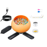 Electric Bead Spinner for Jewelry Making with Needle Thread