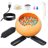 Electric Bead Spinner for Jewelry Making with Needle Thread