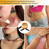 Electric Bead Spinner For Jewelry Making, Bead Spinner Bowl With Needle Thread