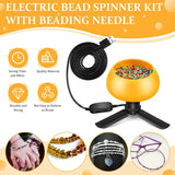 Electric Bead Spinner Kit, Adjustable Beading Bowl - DIY Jewelry Making